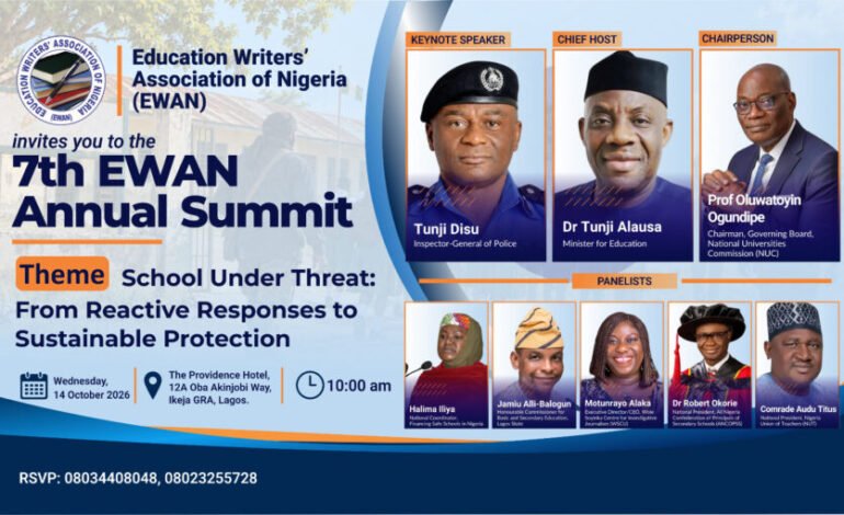 IGP Disu, Safe Schools Coordinator, others to examine sustainable school protection at 7th EWAN summit